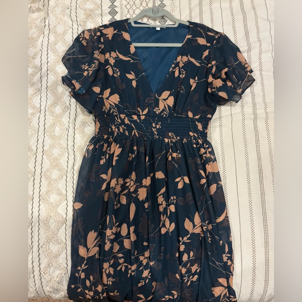 Baltic Born Floral V-Neck Maxi Dress (XL)